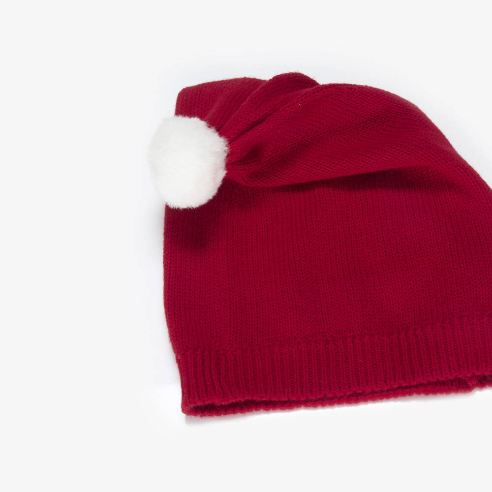 NAME IT-Baby Red Organic Cotton Knitted Santa Hat | Childrensalon Outlet