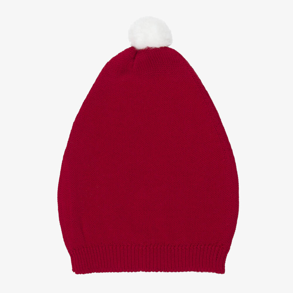 NAME IT-Baby Red Organic Cotton Knitted Santa Hat | Childrensalon Outlet