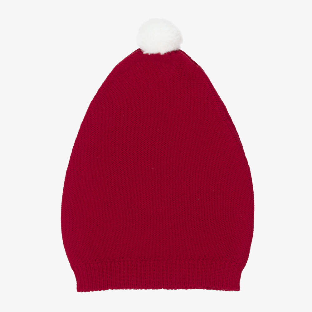 NAME IT-Baby Red Organic Cotton Knitted Santa Hat | Childrensalon Outlet
