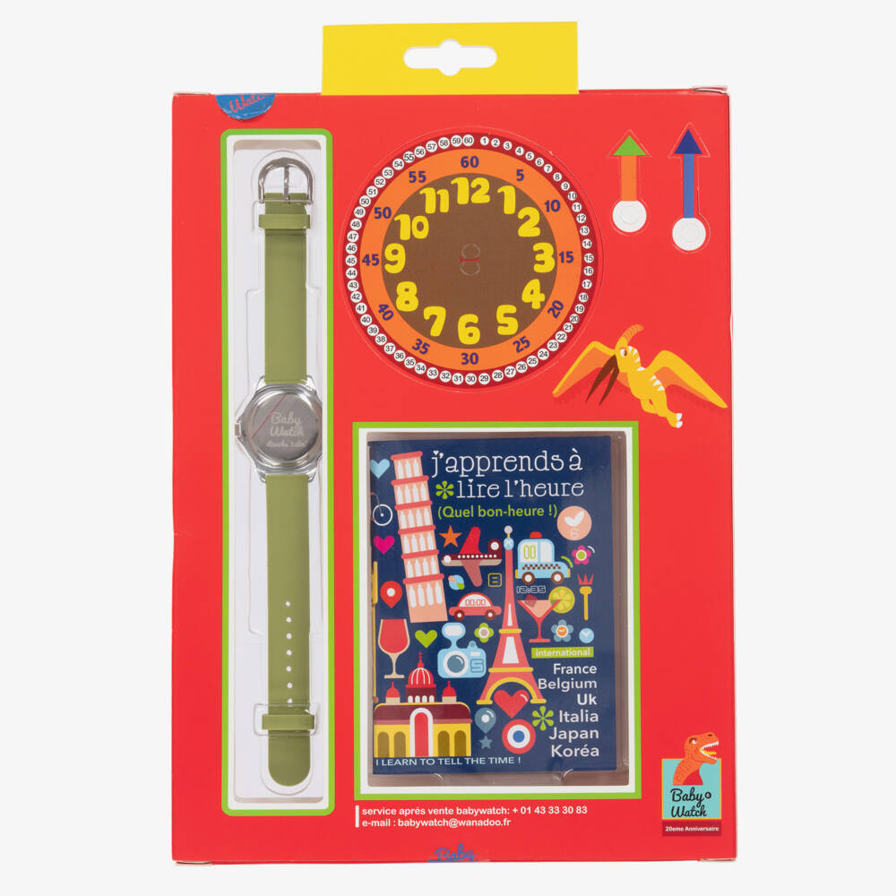 Baby Watch, Paris-Boys Green Dinosaur Watch | Childrensalon Outlet
