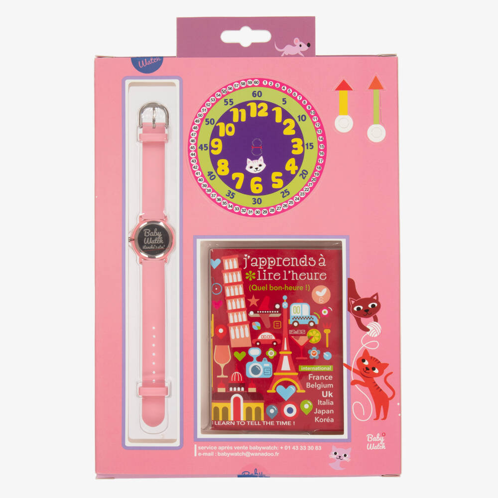 Baby Watch, Paris-Girls Pink Cats Watch | Childrensalon Outlet