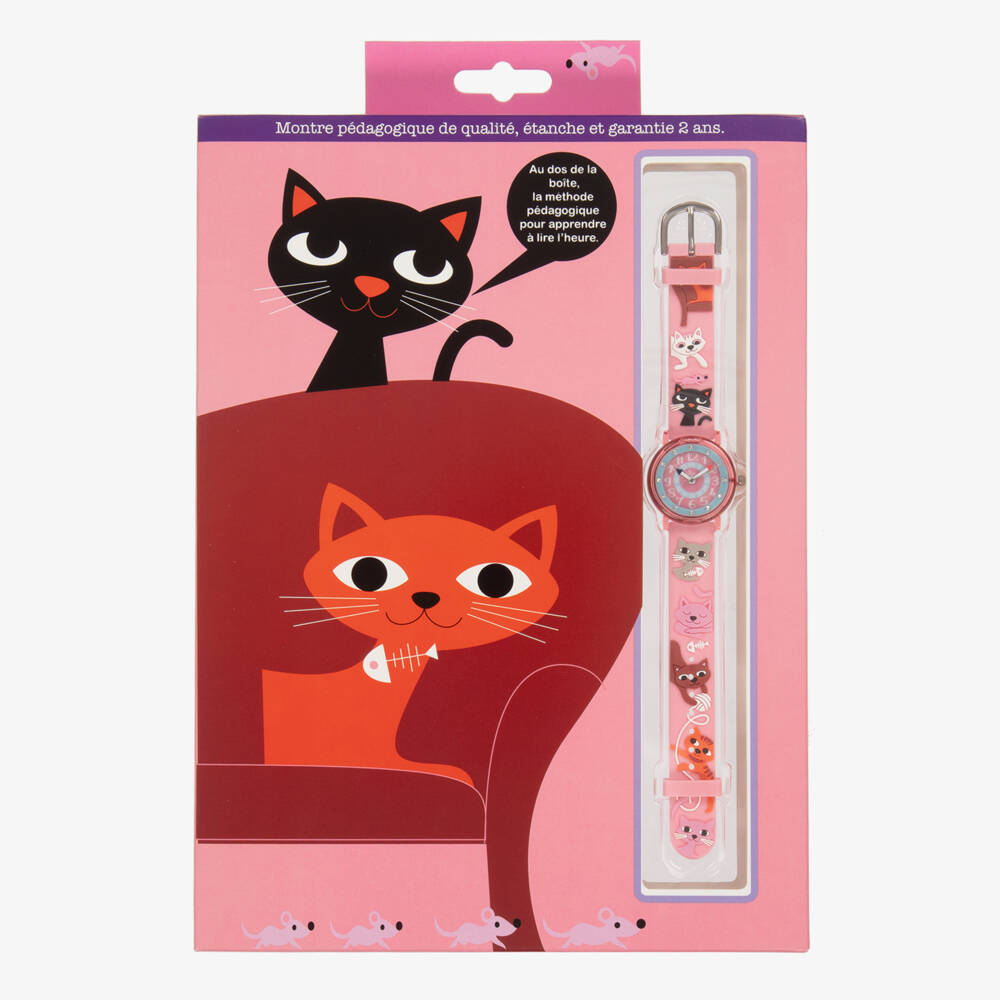 Baby Watch, Paris-Girls Pink Cats Watch | Childrensalon Outlet