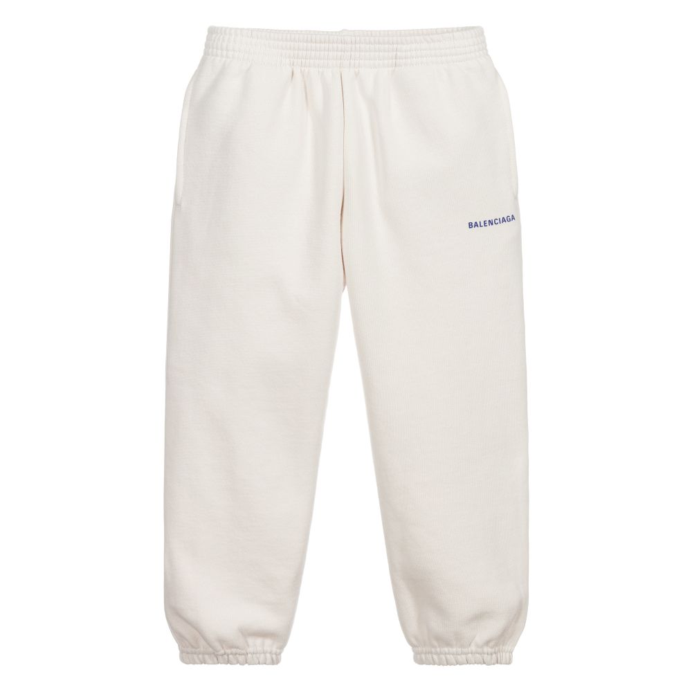 Balenciaga - Pantalon de jogging beige à logo en coton | Childrensalon