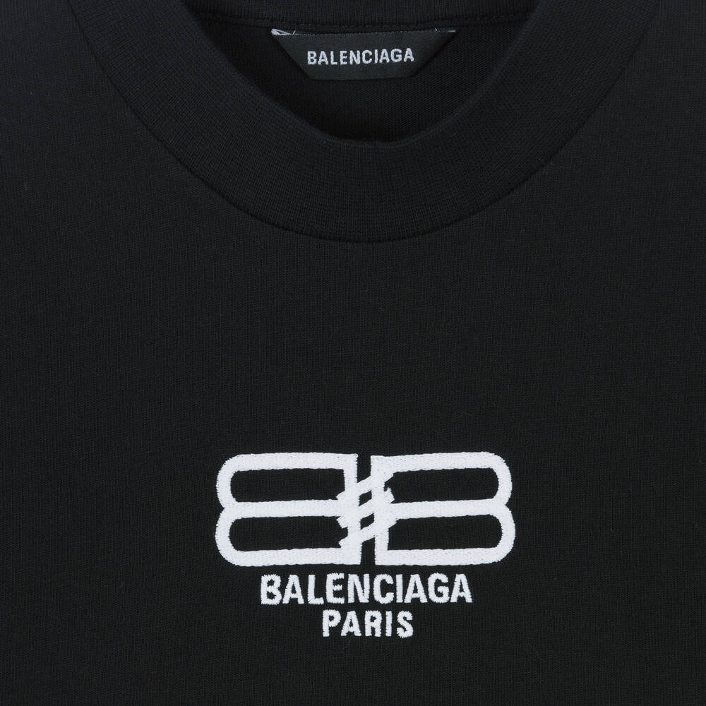Balenciaga black logo on sale t shirt