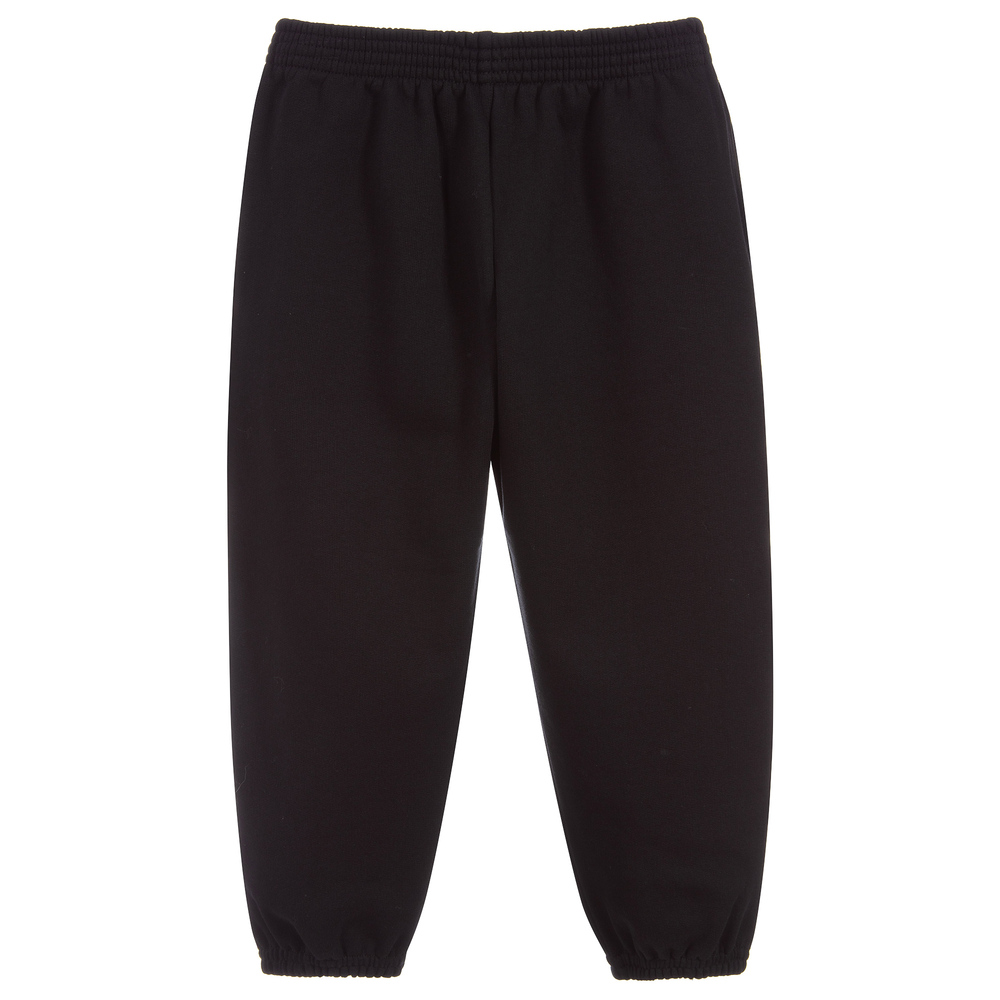 Balenciaga-Black Cotton Logo Joggers | Childrensalon Outlet