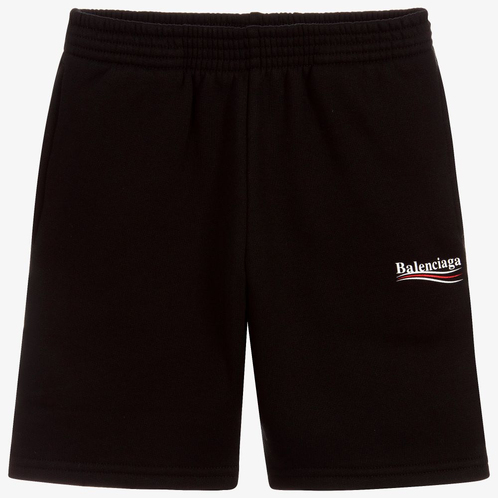 Balenciaga - Short noir en coton | Childrensalon