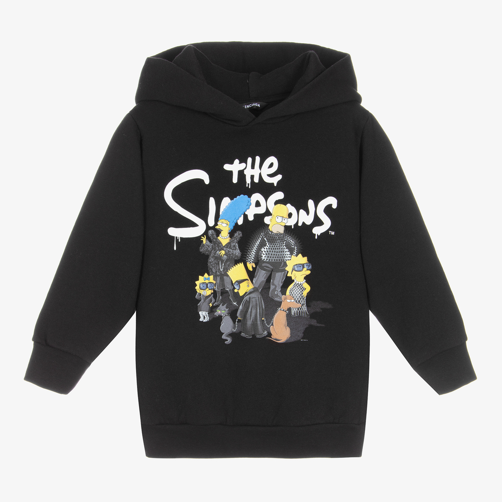 Balenciaga - Black The Simpsons Hoodie | Childrensalon