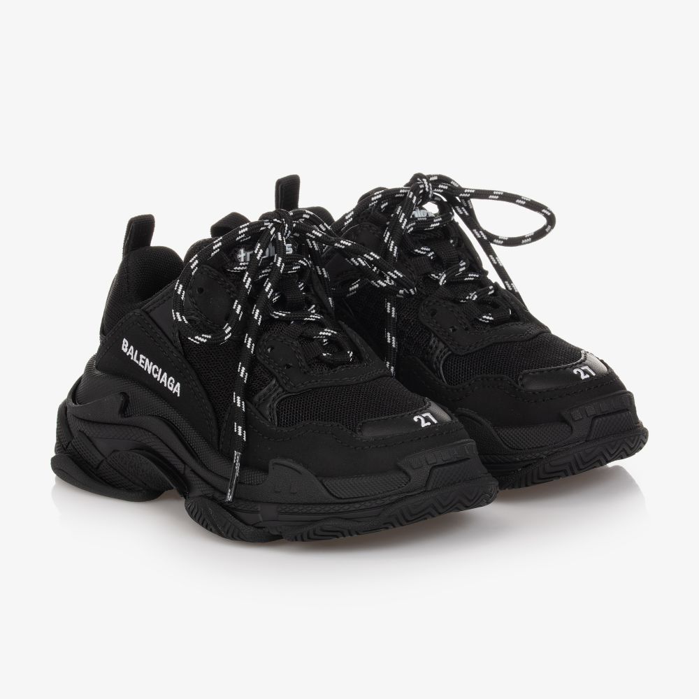 Balenciaga - Черные кроссовки с тремя S | Childrensalon
