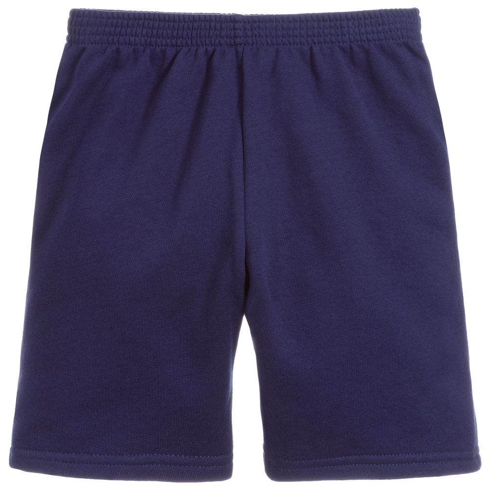 بالينسياغا-شورت لوغو قطن لون أزرق | Childrensalon Outlet