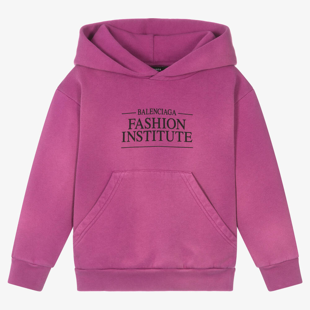 Balenciaga - Sweat à capuche fuchsia | Childrensalon