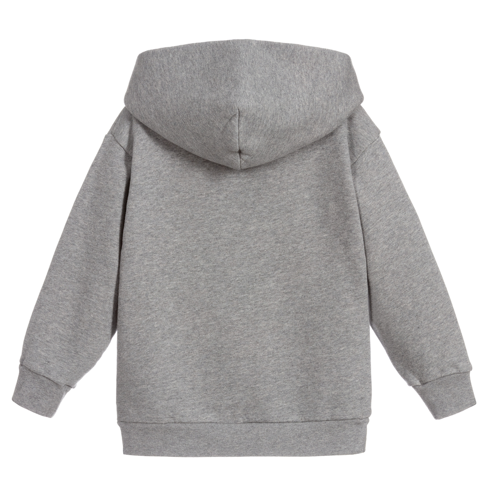 Balenciaga - Grey Cotton Logo Hoodie | Childrensalon Outlet