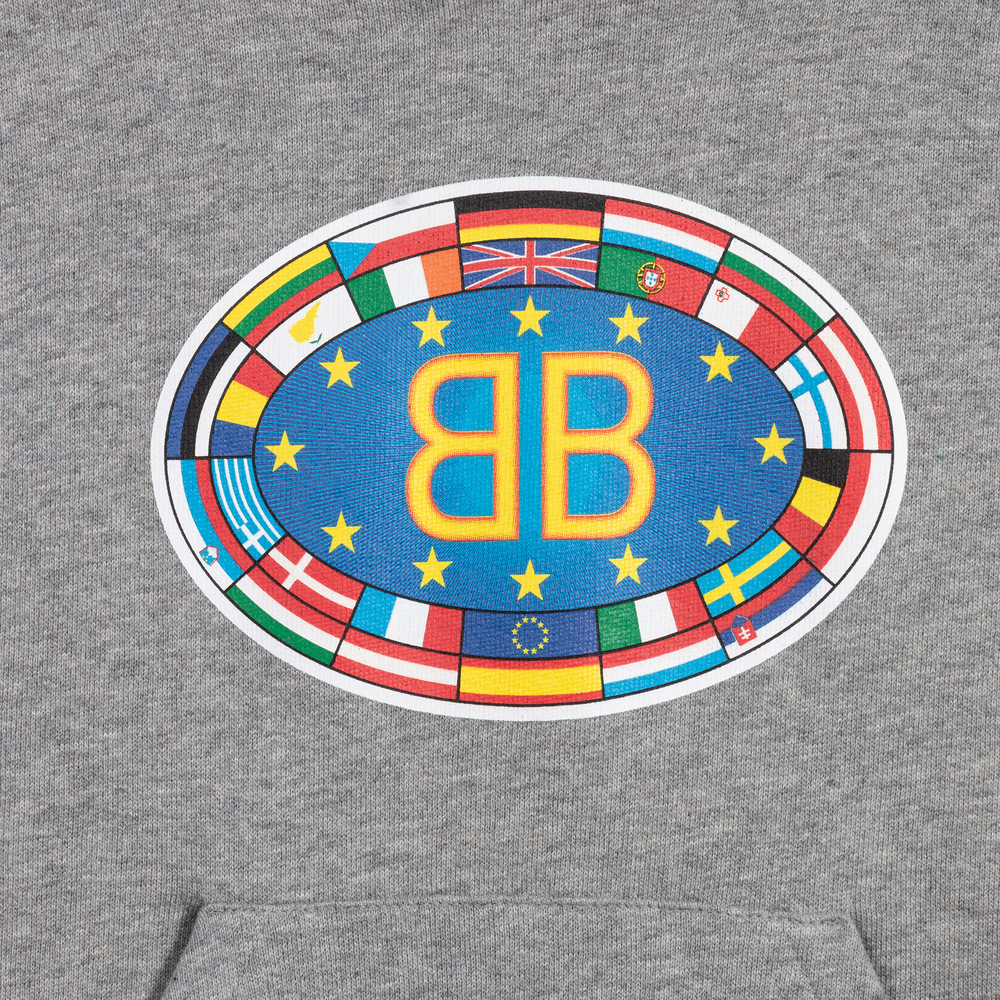 Balenciaga-Grey Cotton Logo Hoodie | Childrensalon Outlet