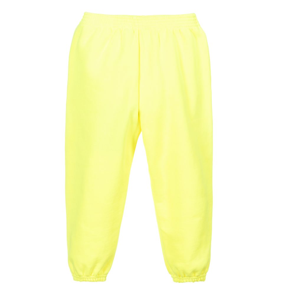 Balenciaga - Neon Yellow Logo Joggers | Childrensalon