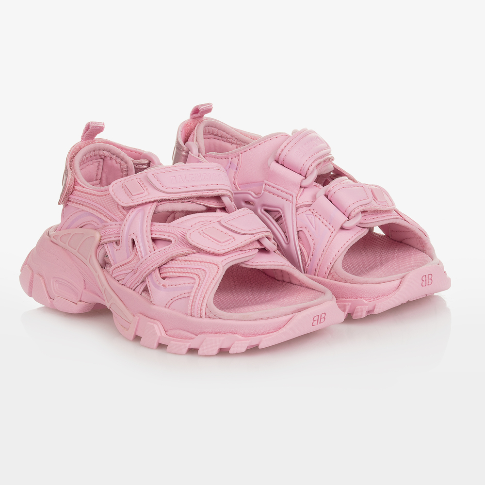 Balenciaga - Pink Track Sandals | Childrensalon