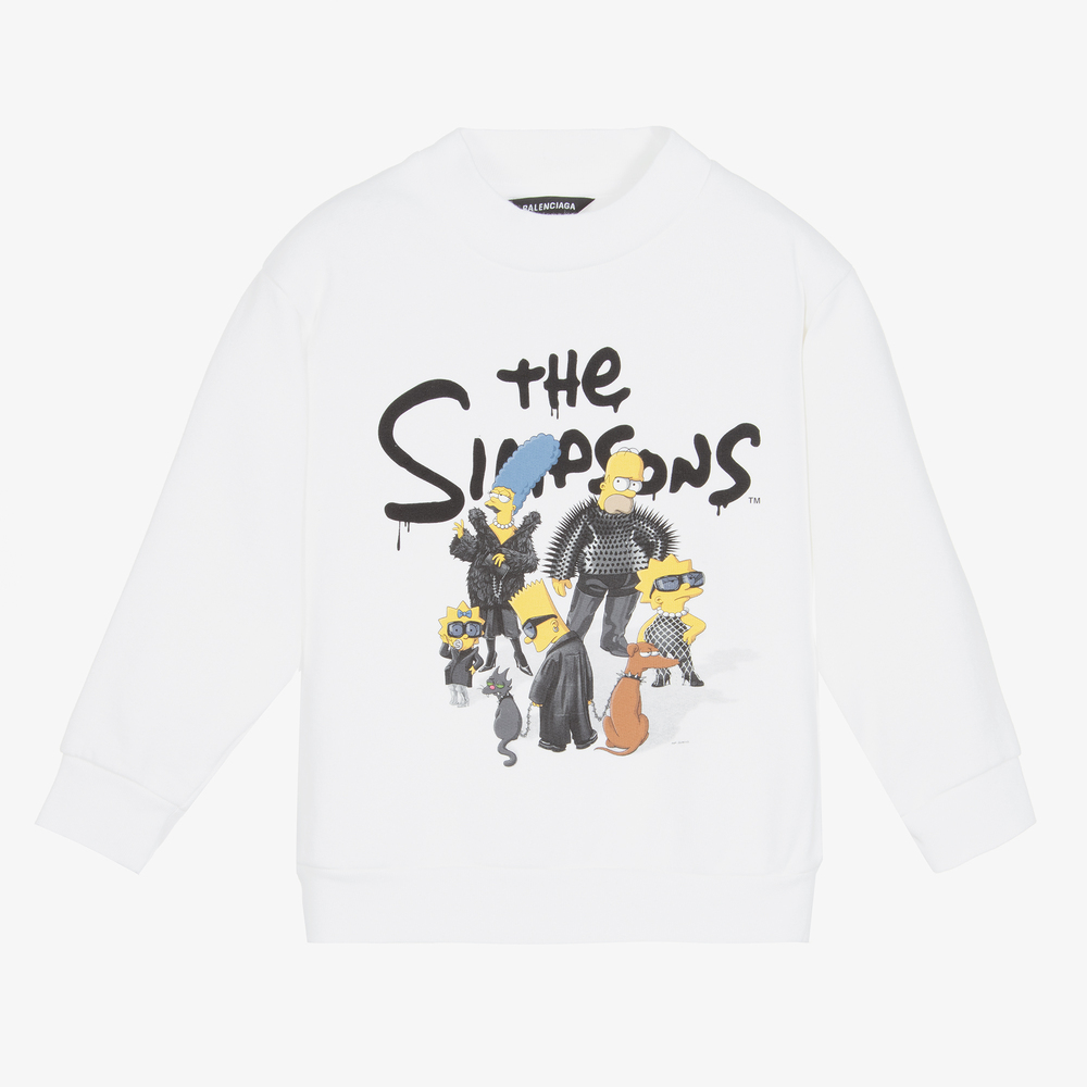 Balenciaga - White The Simpsons Sweatshirt | Childrensalon