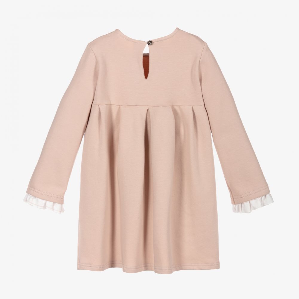 Balloon Chic-فستان قطن جيرسي لون بيج | Childrensalon Outlet