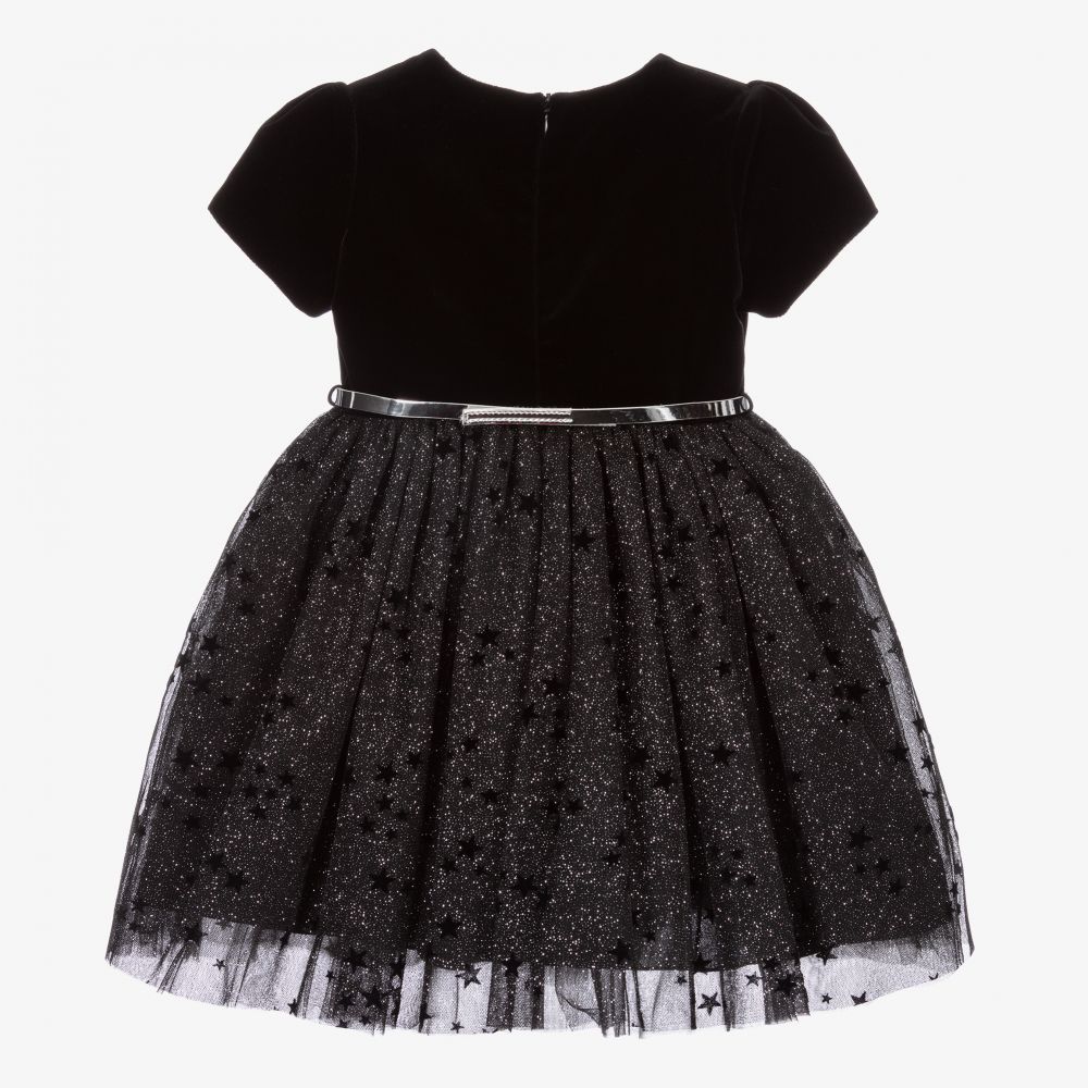 Balloon Chic-Black Velvet & Tulle Dress | Childrensalon Outlet