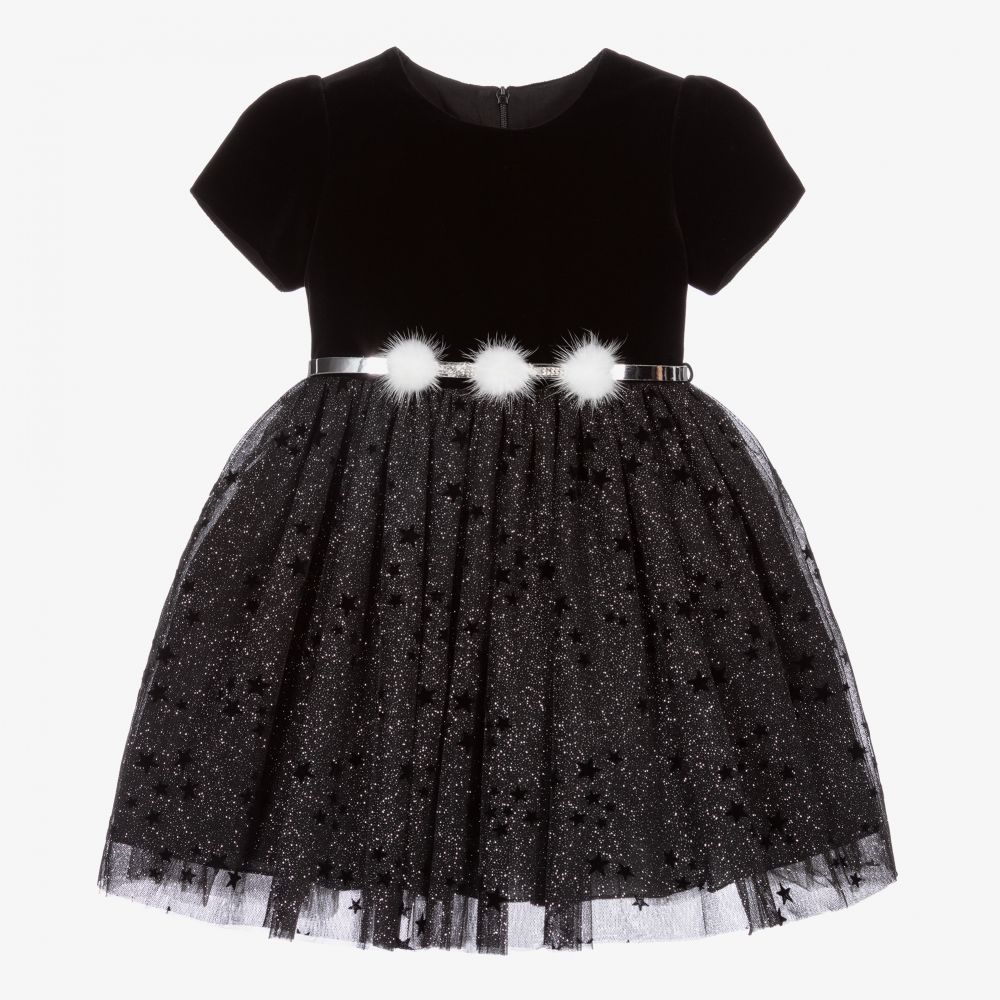 Balloon Chic - Schwarzes Kleid mit Tüllrock | Childrensalon