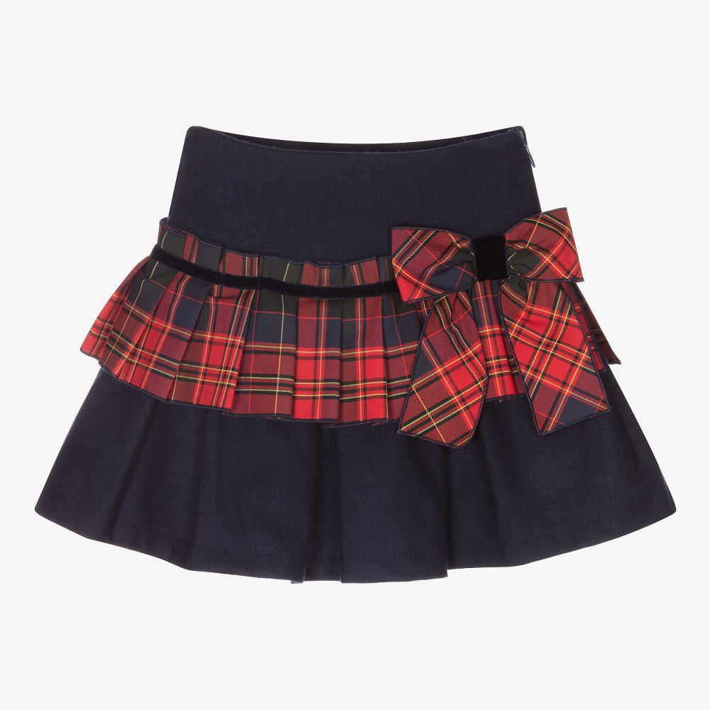 Balloon Chic - Blue & Red Tartan Ruffle Skirt | Childrensalon