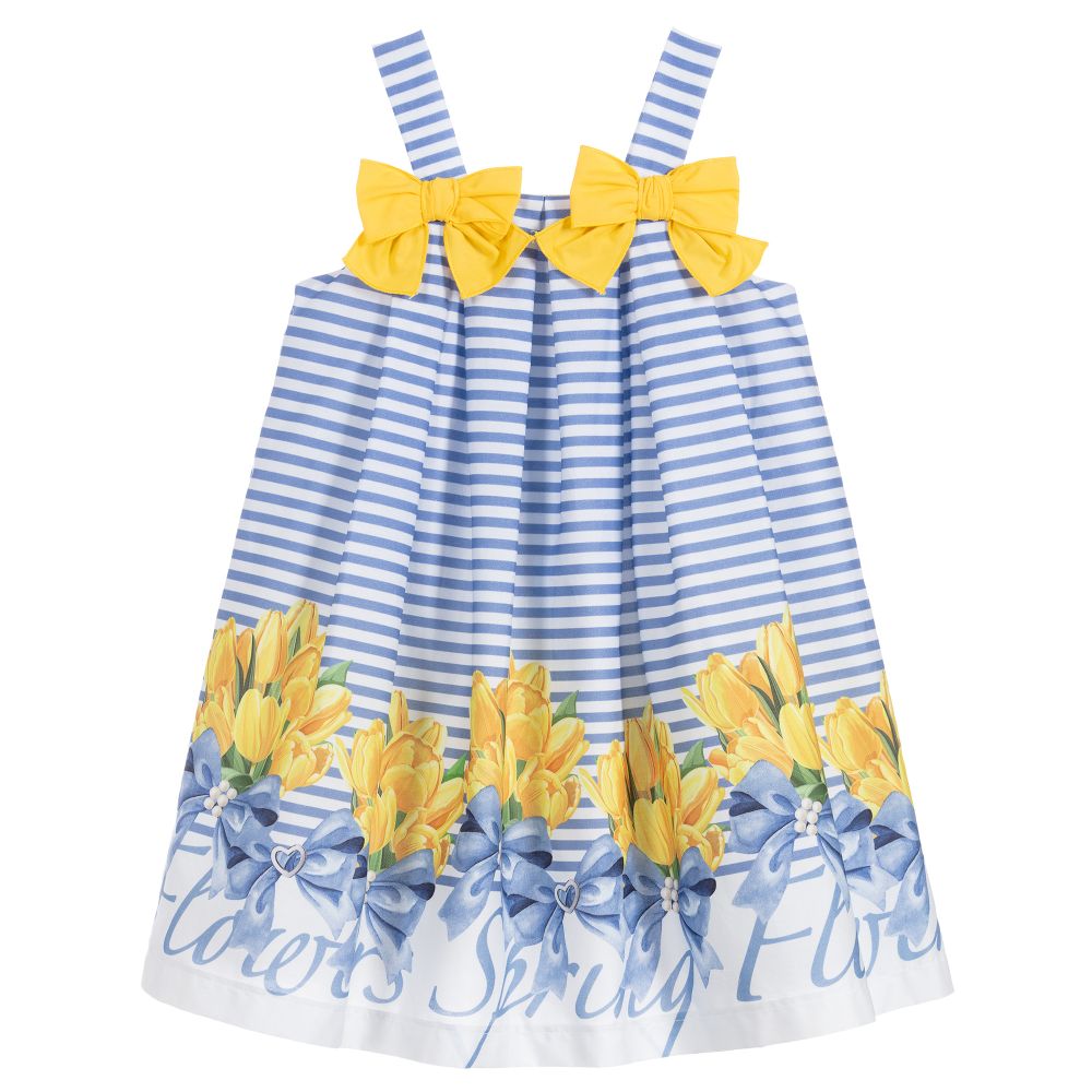 Balloon Chic - Blue & White Striped Dress | Childrensalon