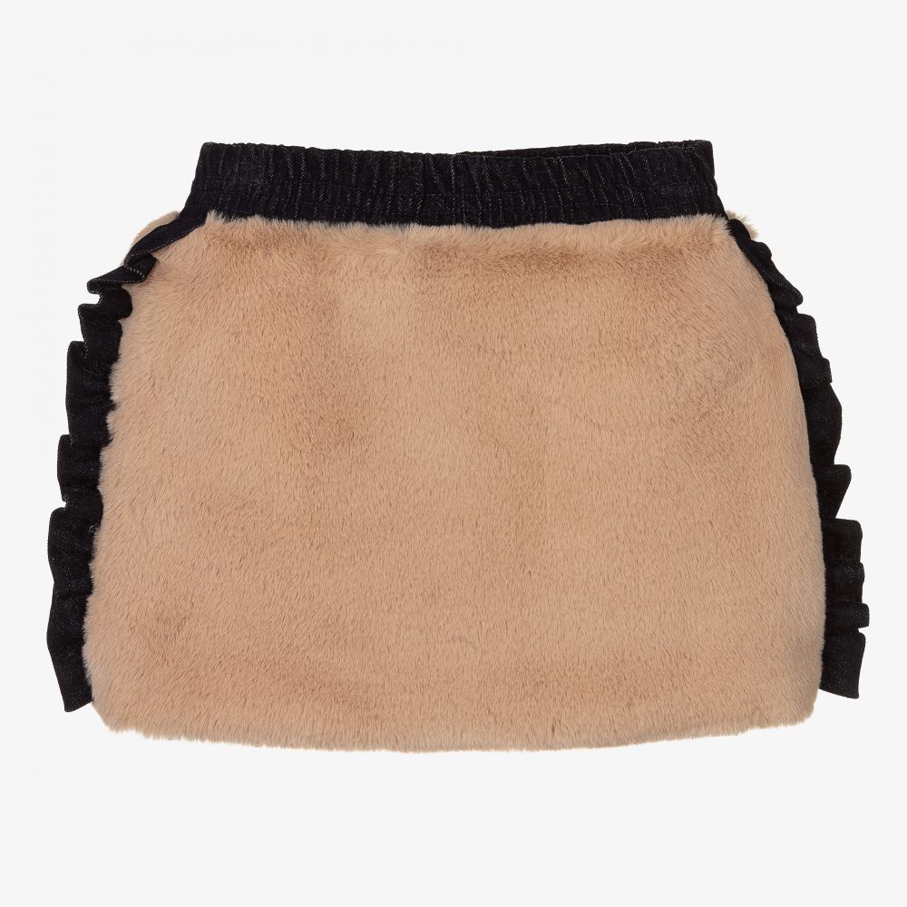 بالون شيك-تنورة فرو صناعي لون بيج | Childrensalon Outlet