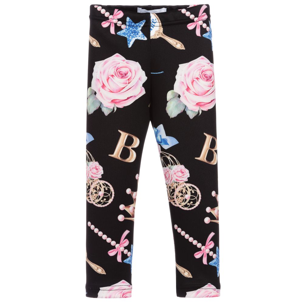 Balloon Chic - Girls Black Fairytale Leggings | Childrensalon