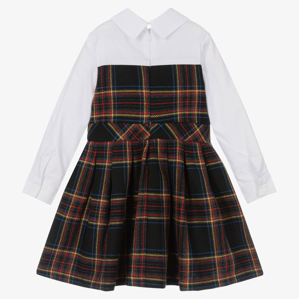 Balloon Chic-Girls Black & Red Tartan Dress | Childrensalon Outlet