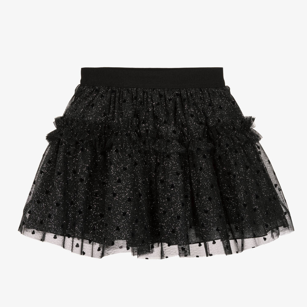 Balloon Chic-Girls Black Sparkly Tulle Skirt | Childrensalon Outlet