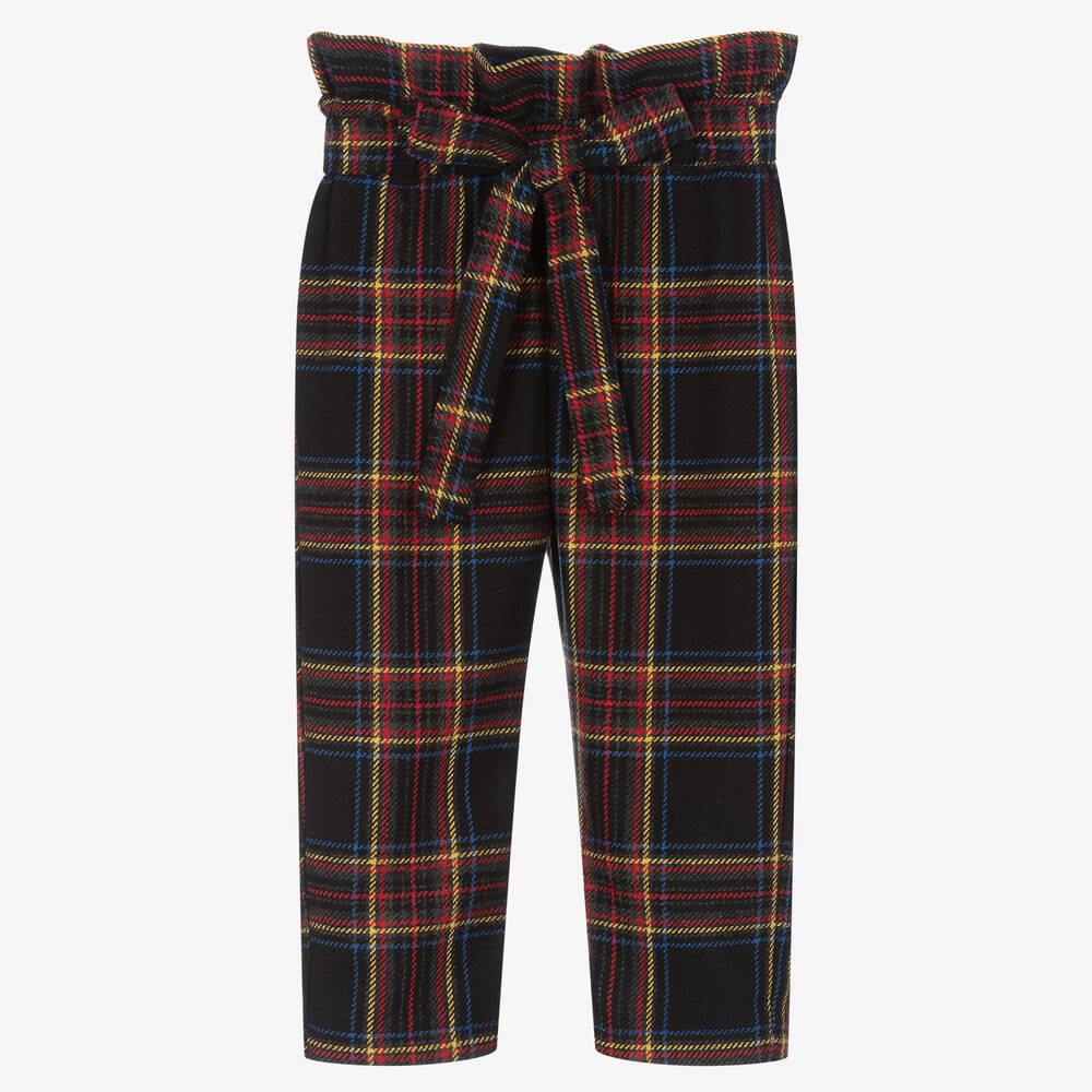 Girls plaid trousers sale
