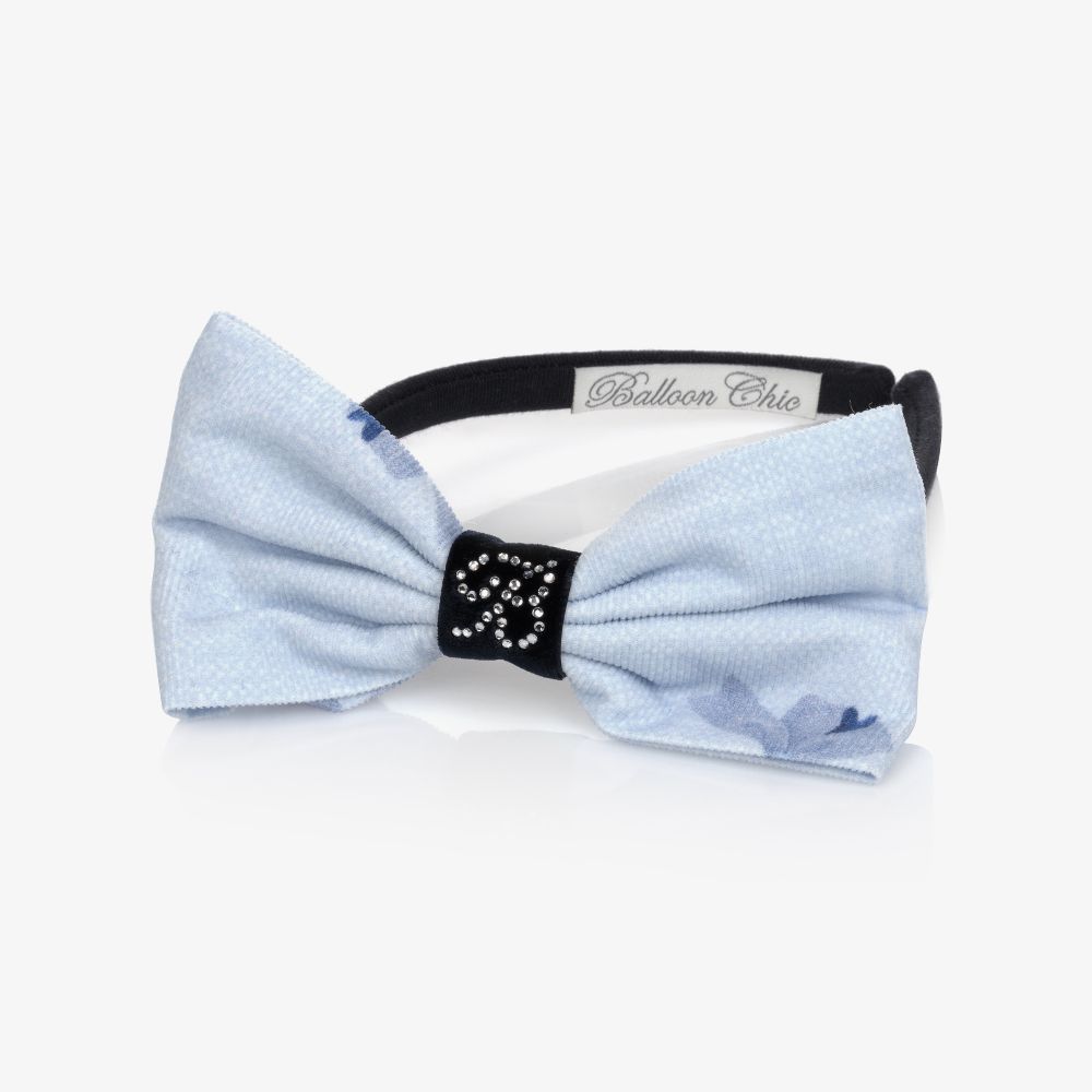 Balloon Chic-Girls Blue Bow Hairband | Childrensalon Outlet