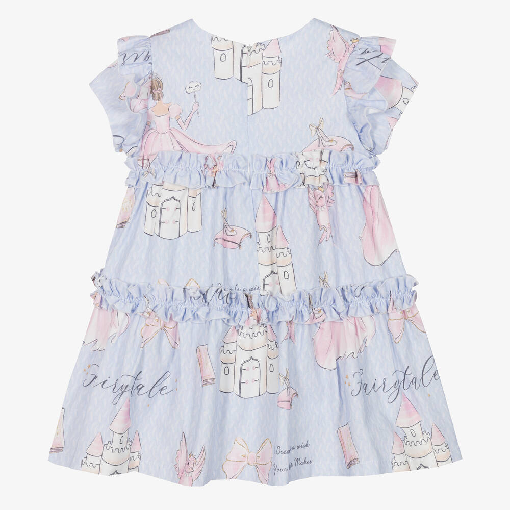 Balloon Chic-Girls Blue Cotton Fairytale Dress | Childrensalon Outlet