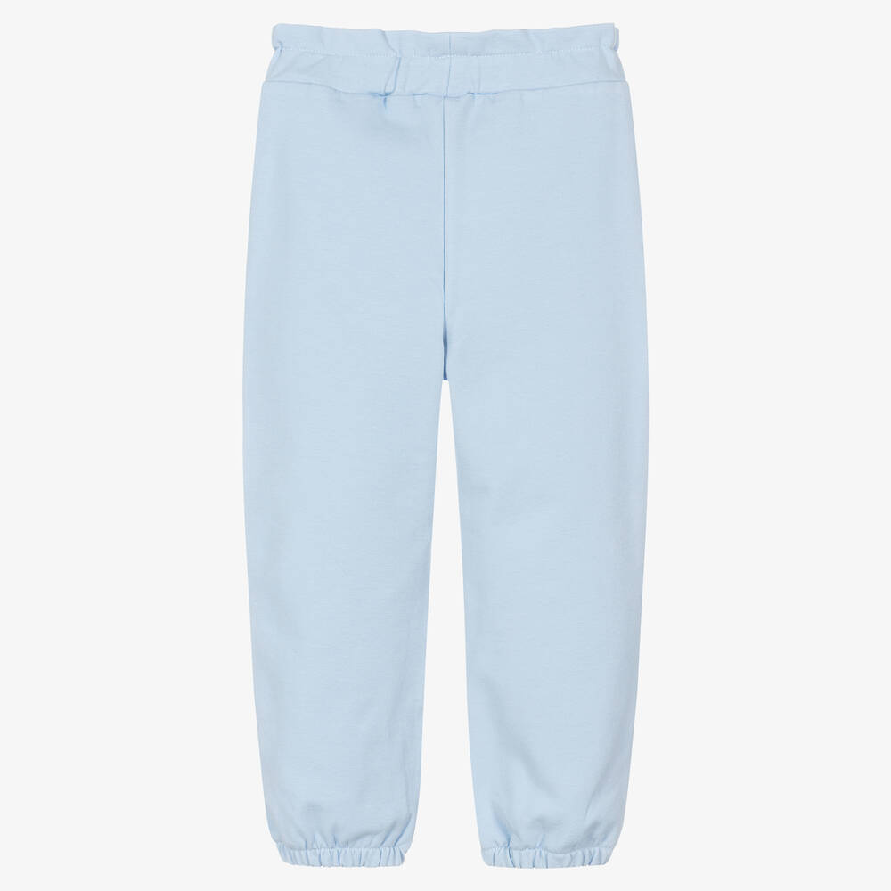Balloon Chic-Girls Blue Cotton Jersey Trousers | Childrensalon Outlet