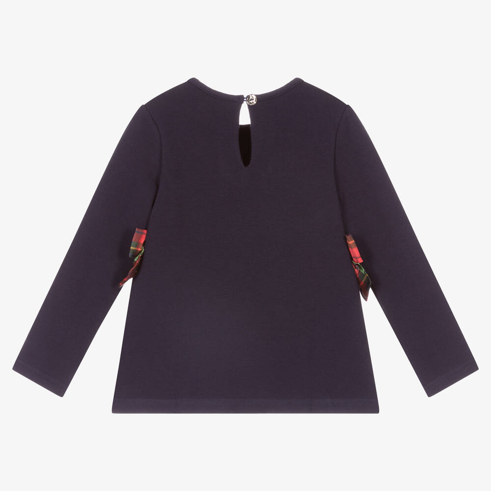 Balloon Chic-Girls Blue Cotton Sweatshirt | Childrensalon Outlet