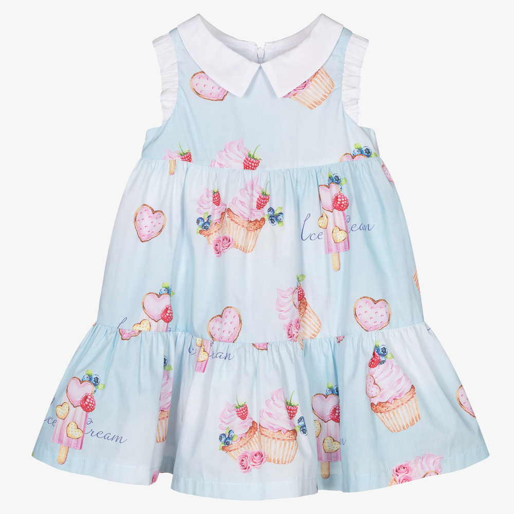 Balloon Chic - Robe bleue Cupcakes Fille | Childrensalon