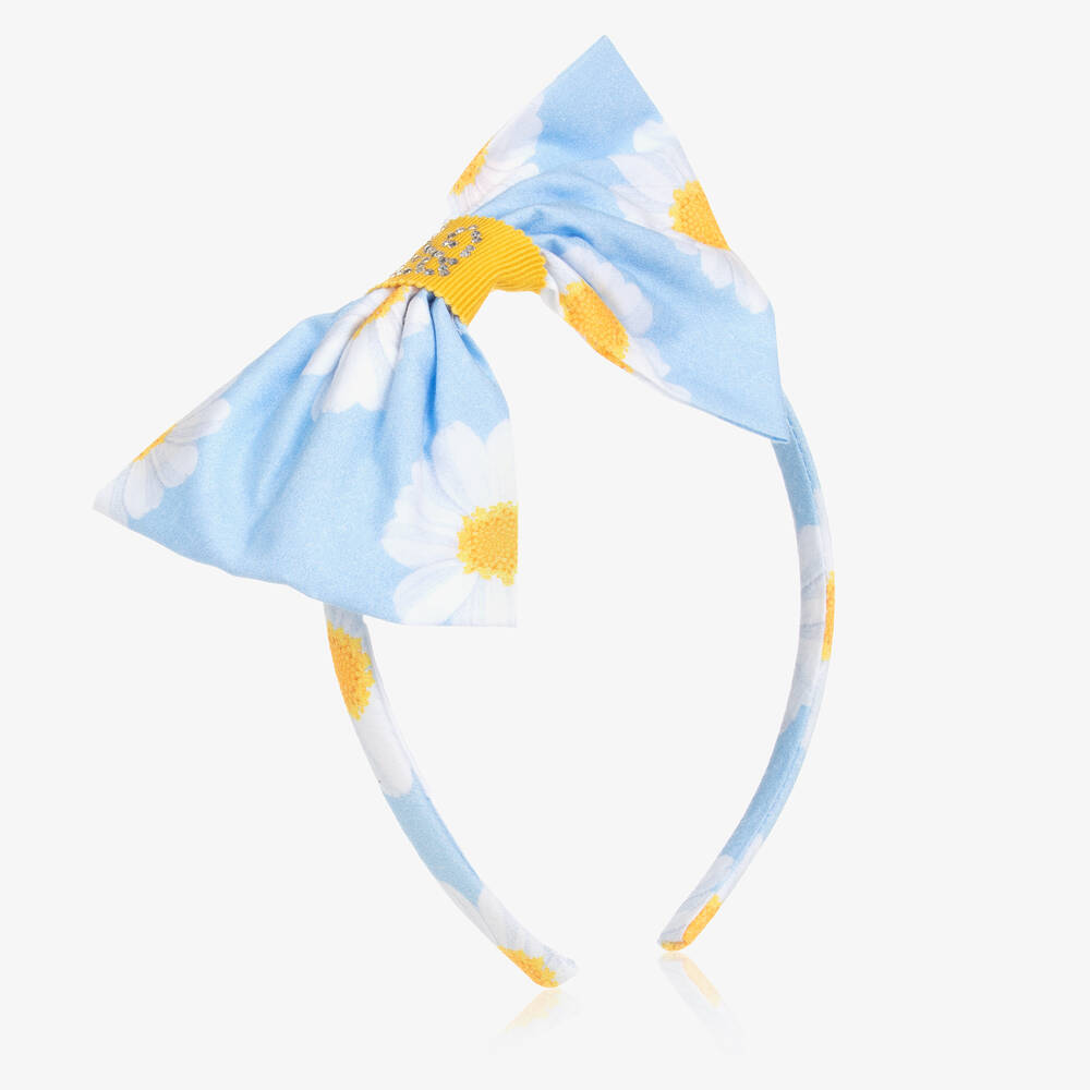 Balloon Chic - Girls Blue Daisy Print Hairband | Childrensalon