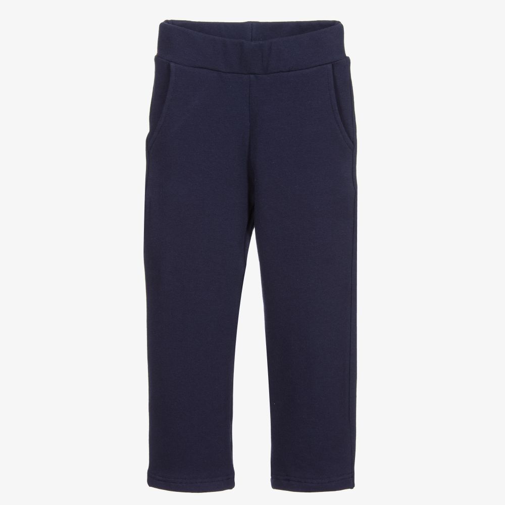 Balloon Chic - Girls Blue Jersey Trousers | Childrensalon