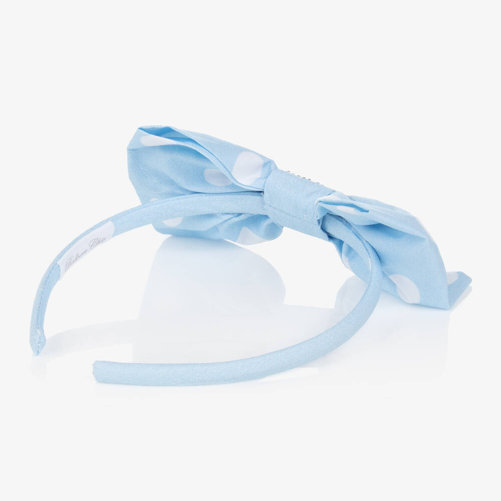 Balloon Chic-Girls Blue Polka Dot Hairband | Childrensalon Outlet