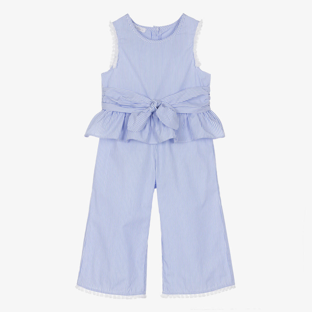 Balloon Chic-Топ и брюки из хлопка в голубую полоску для девочек | Childrensalon Outlet