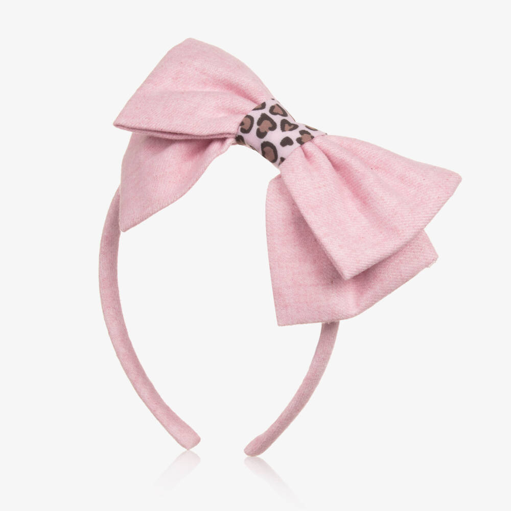 Balloon Chic-Girls Cotton Pink Leopard Headband | Childrensalon Outlet