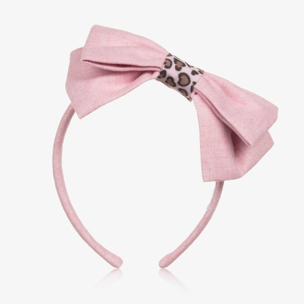 Balloon Chic-Girls Cotton Pink Leopard Headband | Childrensalon Outlet