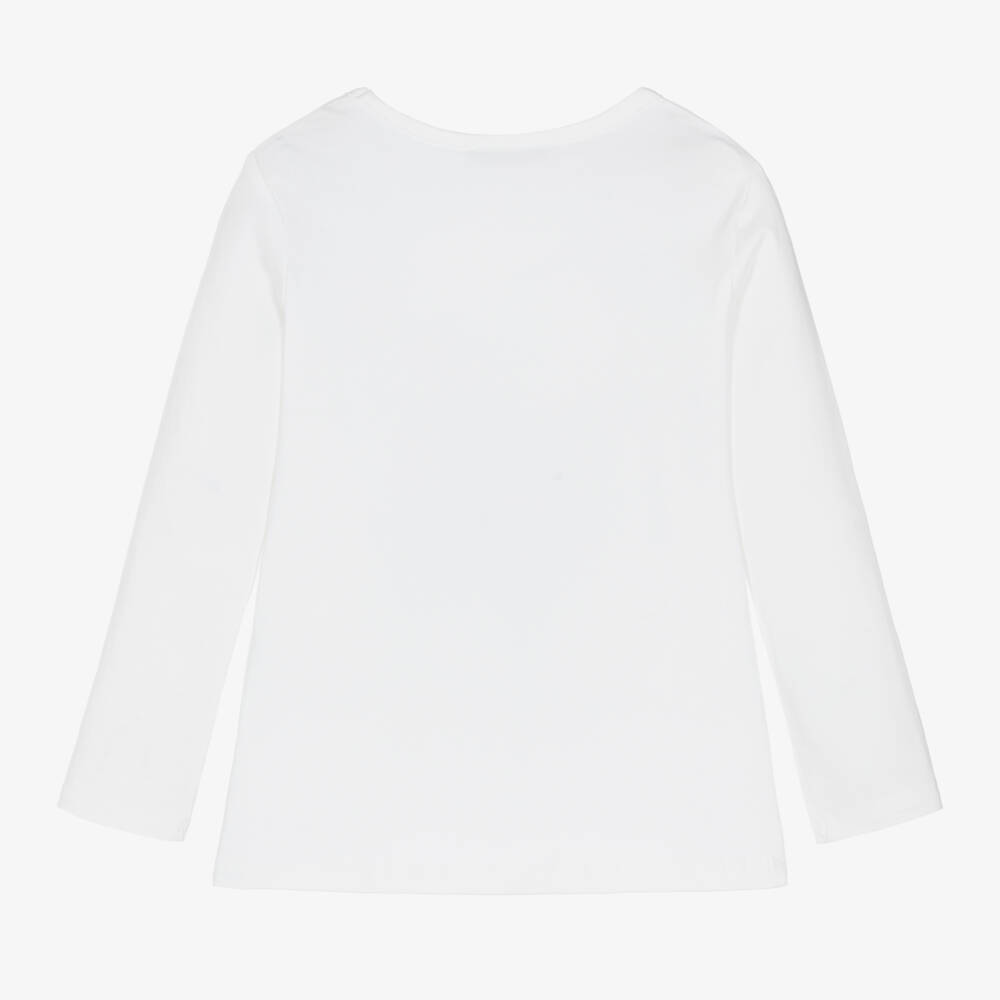 Balloon Chic-Girls Cotton Top with Bow Print | Childrensalon Outlet