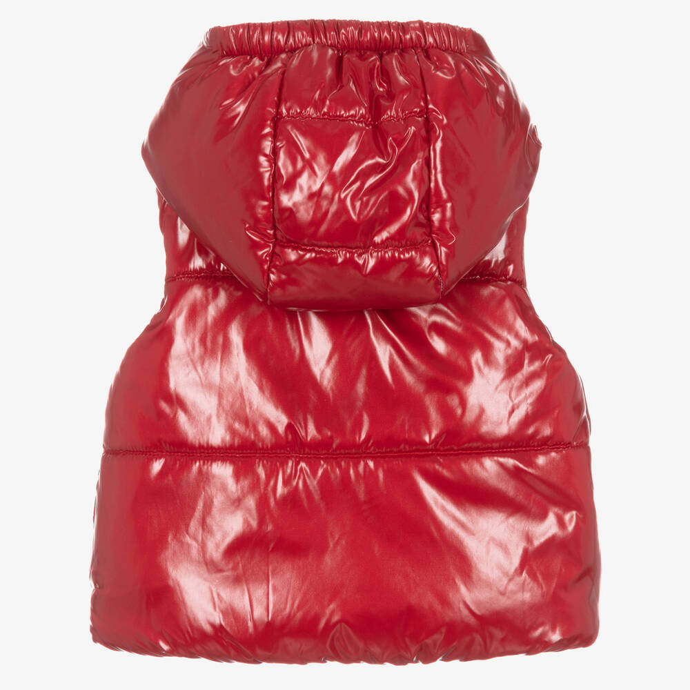 بالون شيك-Girls Deep Red Puffer Gilet | Childrensalon Outlet