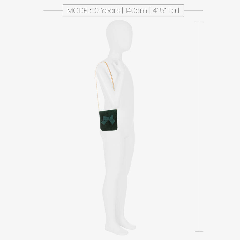 Balloon Chic-Girls Forest Velvet Bow Handbag | Childrensalon Outlet