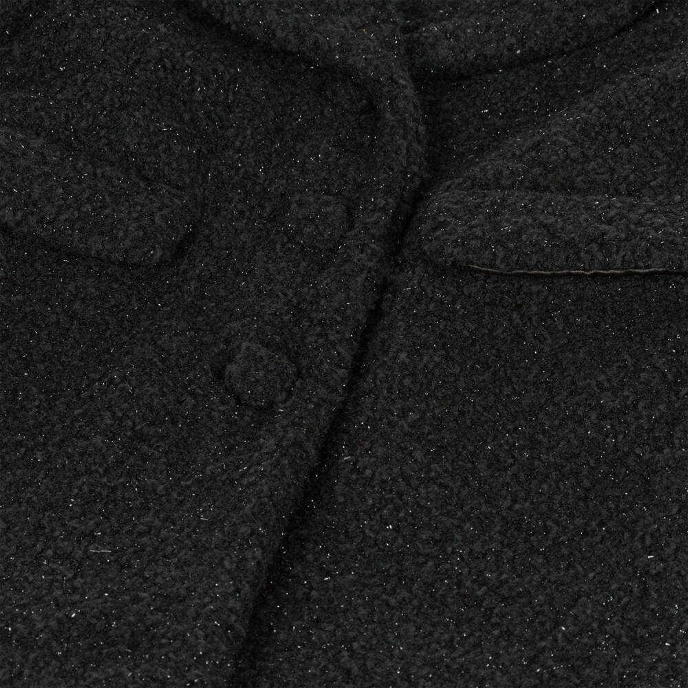 Balloon Chic-Черное блестящее пальто букле для девочек | Childrensalon Outlet