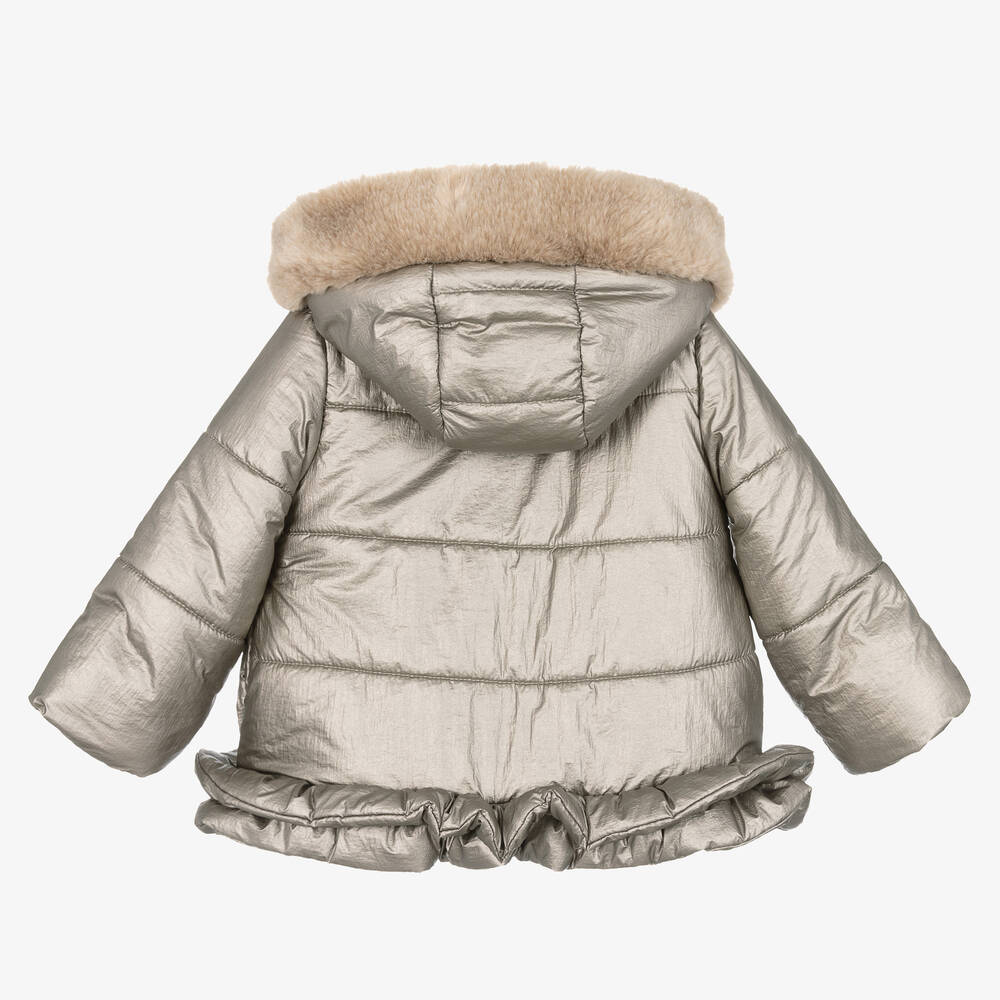 Balloon Chic-Girls Gold Puffer Jacket | Childrensalon Outlet