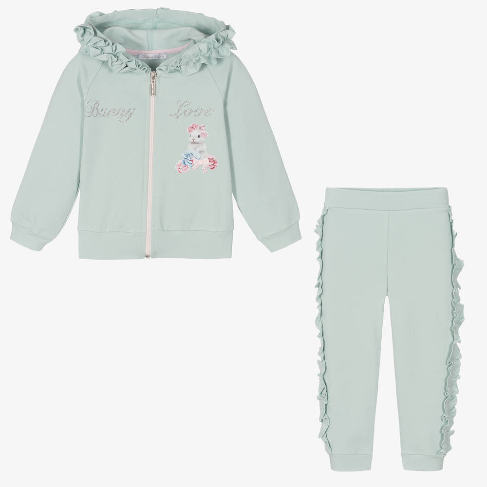 Balloon Chic-Girls Green Bunny Tracksuit | Childrensalon Outlet