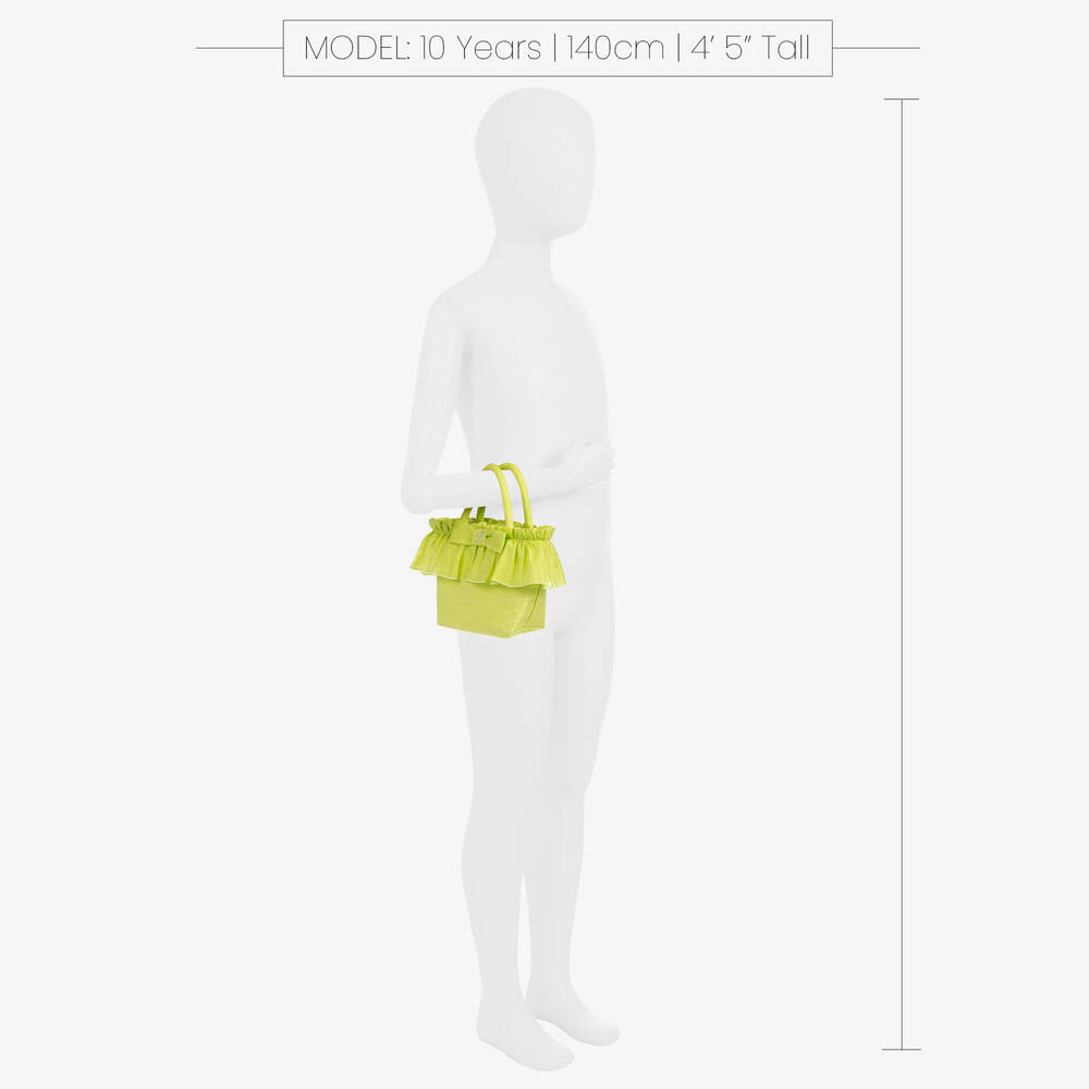 Balloon Chic-Girls Green Ruffle Handbag (22cm) | Childrensalon Outlet