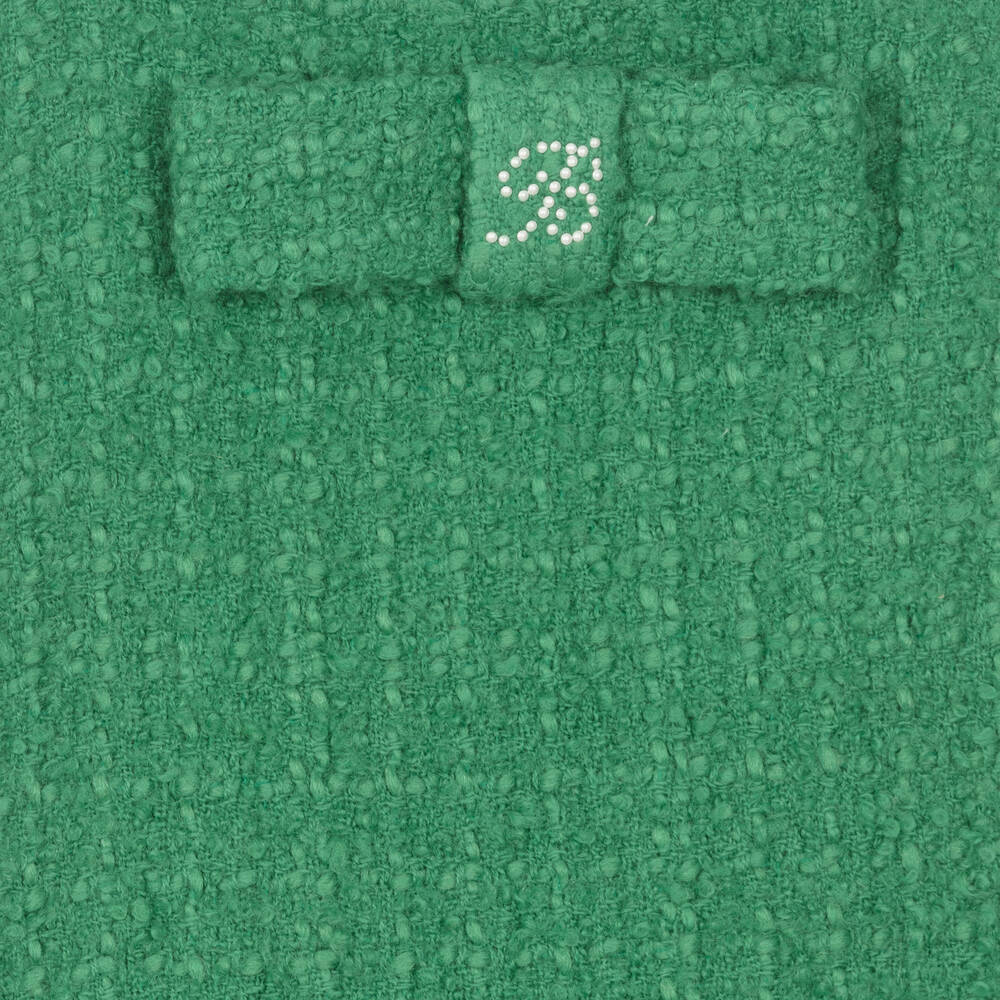 Balloon Chic-Зеленое платье из твида для девочек | Childrensalon Outlet