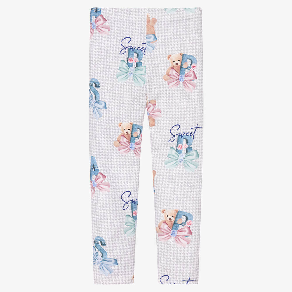 Balloon Chic-Girls Grey Check Leggings | Childrensalon Outlet