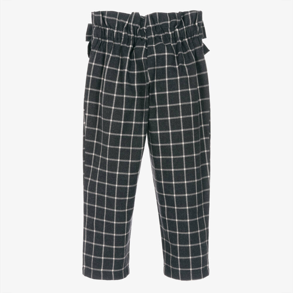 Girls checkered trousers shop